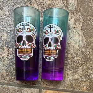 2 Day of the Dead Shot glasses
